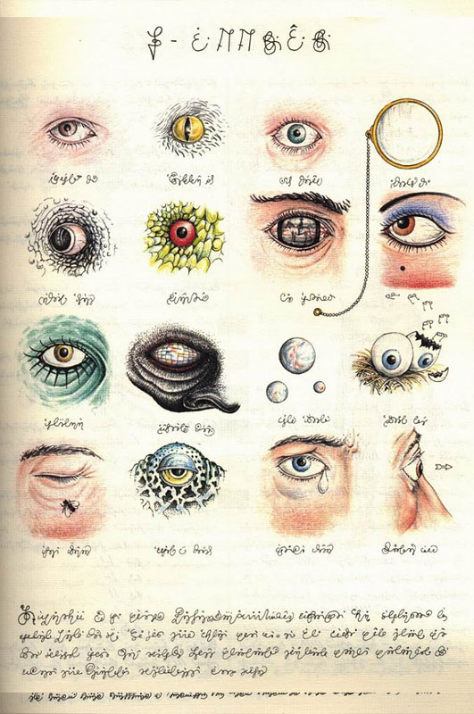 I've been exploring the strangest: book Codex Seraphinianus by Luigi  Serafini, here's one page. : r/wtfart